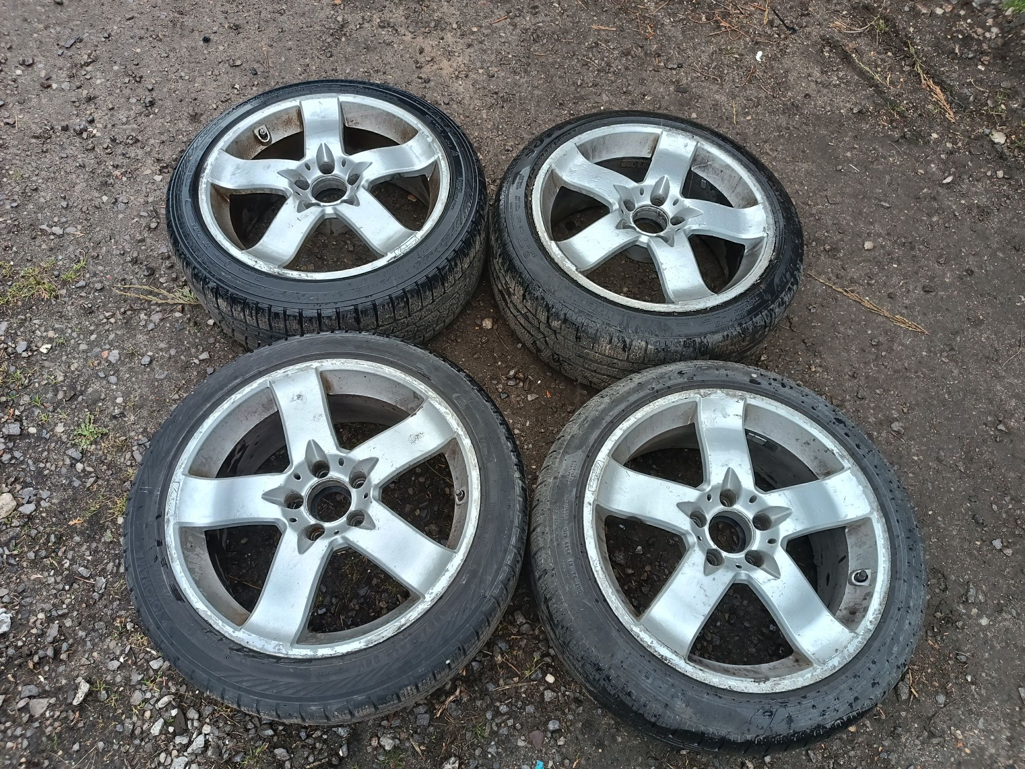 Koła alufelgi audi A6 C5 C6 a4 B7 5x112 VW et38 225/45 r18 opony m+s