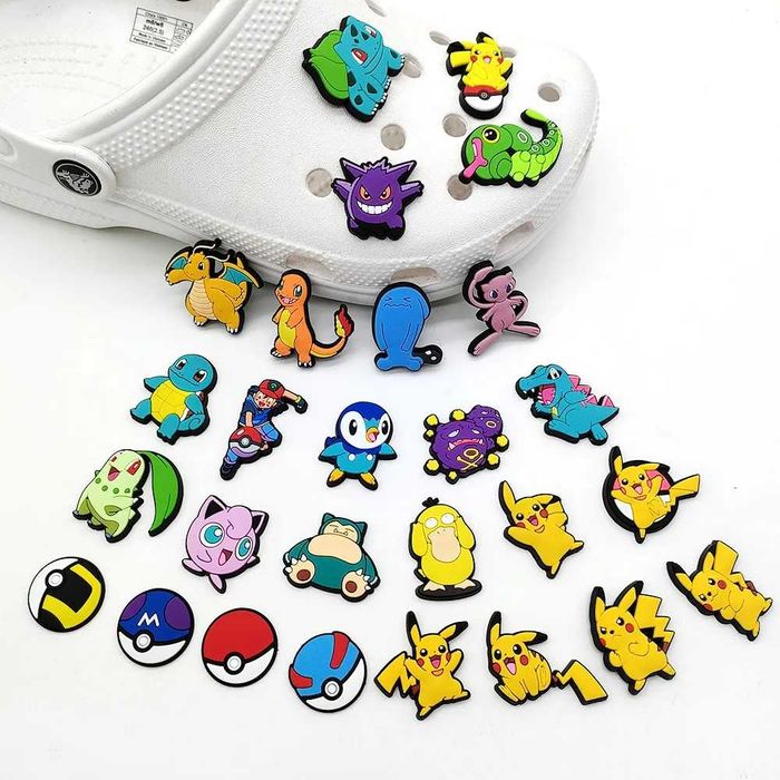 Przypinki do butów crocs prezent POKEMONY PIKACHU Charizard Mewtwo
