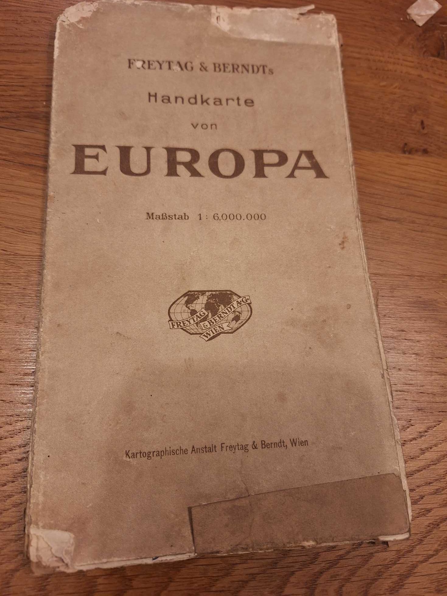 Mapa Europa 1940, Freytag & Berntd's , Wien