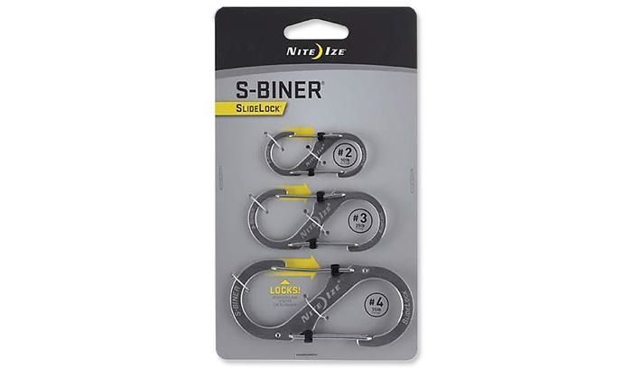 Karabinki Nite Ize S-Biner SlideLock Set #2, #3, #4 Stalowy LSBC-11-R6