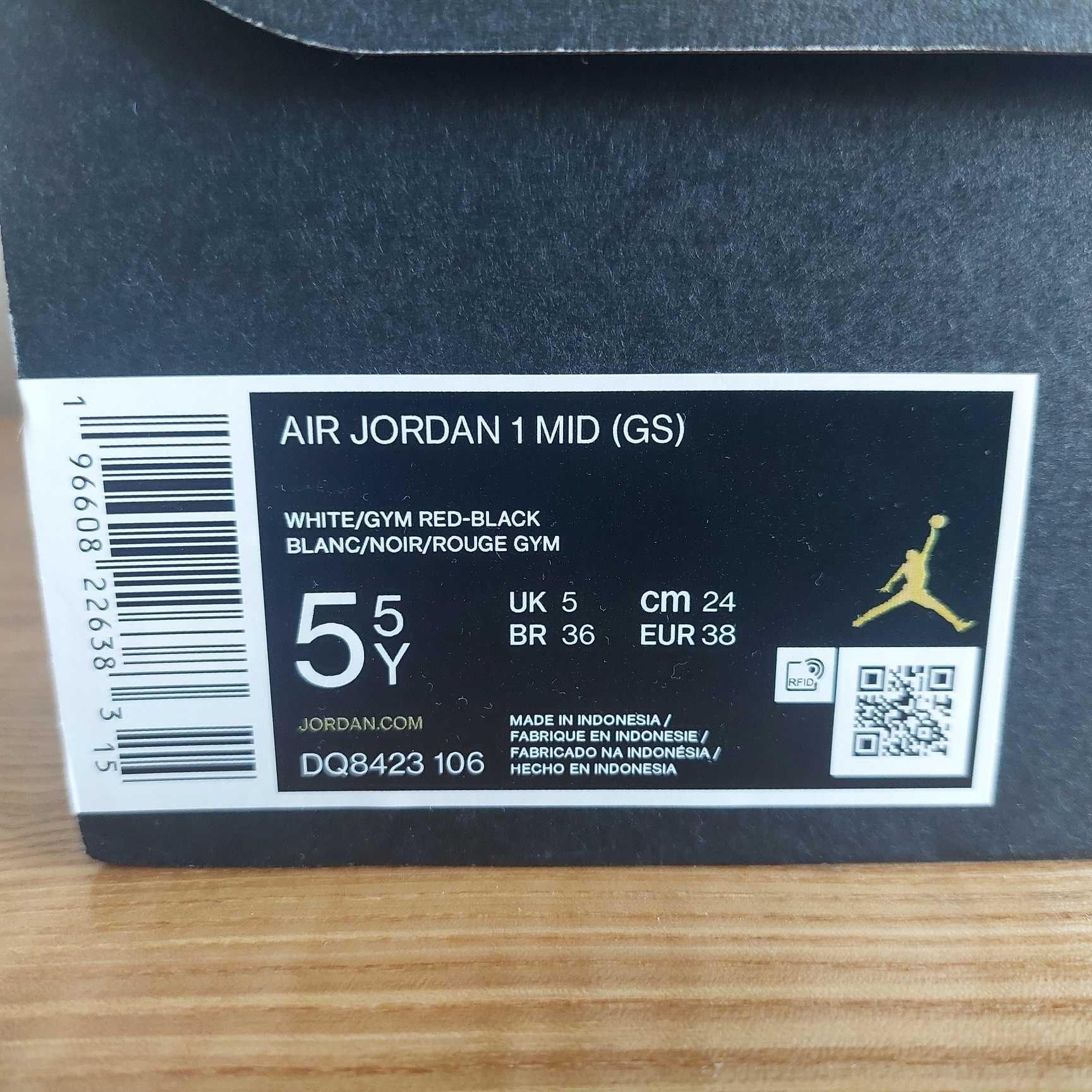 Buty Nike JORDAN 1 Mid rozm. 38 Dowód zakupu Oryginalne