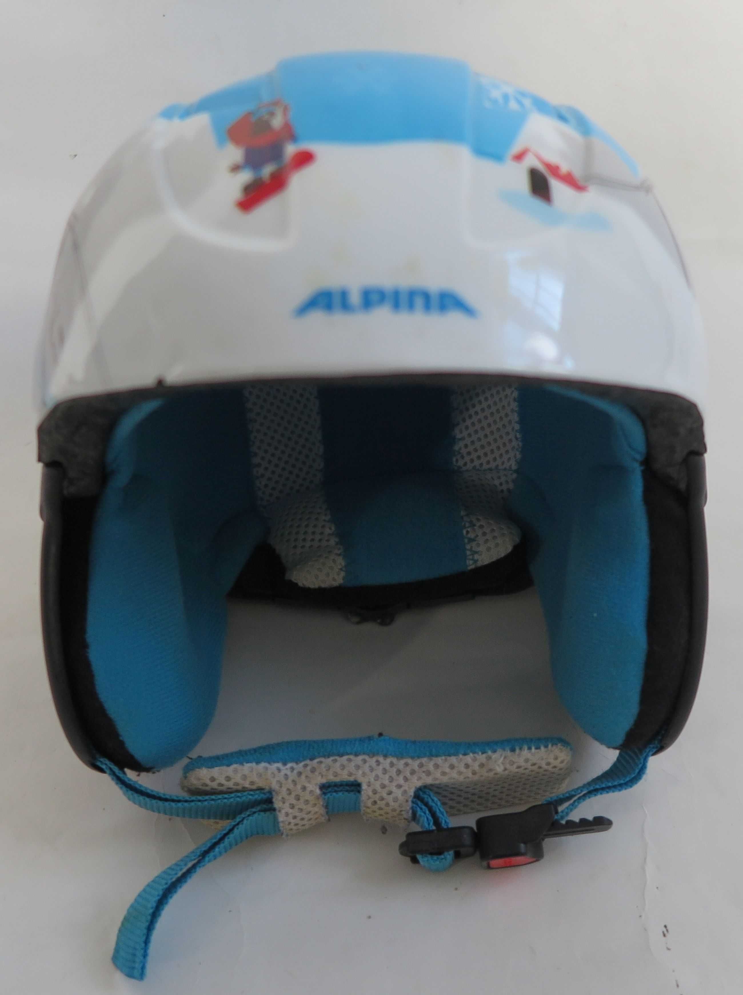 kask narciarski alpina dziecięcy 51-55 cm regulacja obwodu głowy