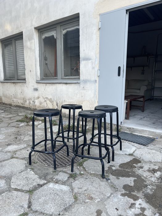 IKEA raskog stolki barowe wysokie czarne metalowe