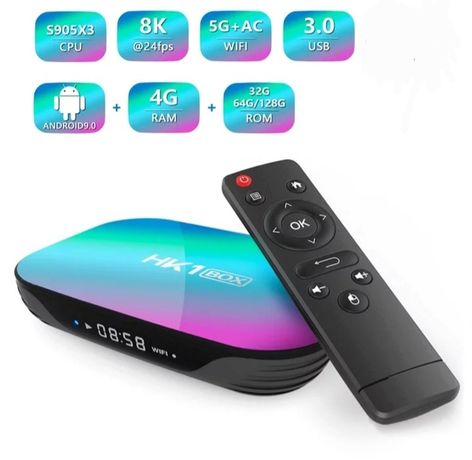 Tv Box HK 1 X3  8K  4/32 GB  Kodi Netflix