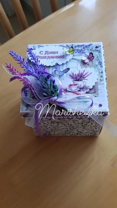 Коробочка открытка ручной работы