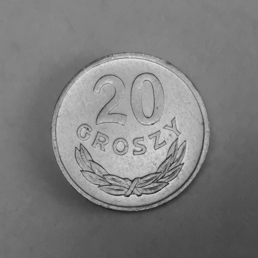 Moneta 20 groszy 1979r.Al.Stan okołomenniczy.