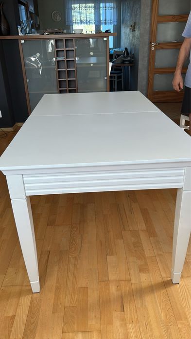 Stół rozkładany biały + 4 krzesła