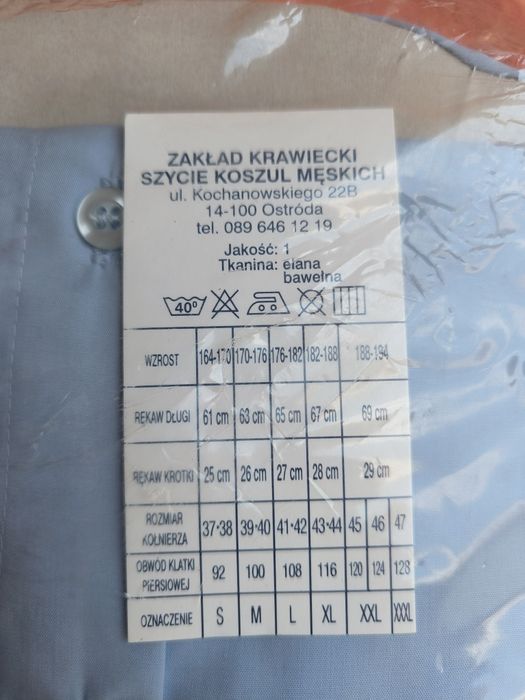 Koszula męska na długi rękaw