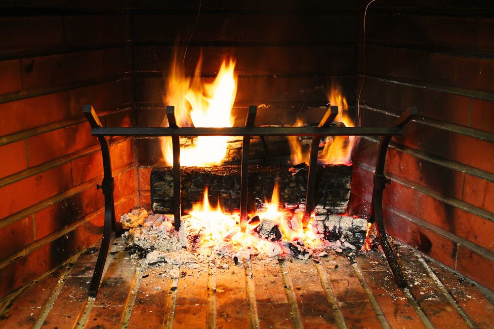 Grelha para lareira (aço forjado)