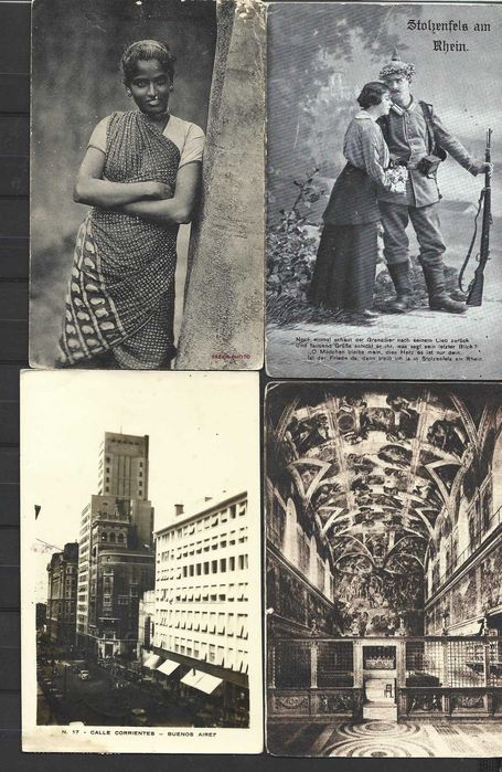 63 postais históricos, bastante antigos e Raros, com bons selos.