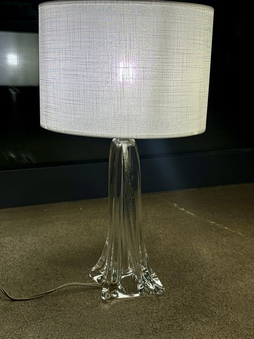 Niesamowita Kryształowa sygnowana Lampa Daum France lata 1950te Unikat