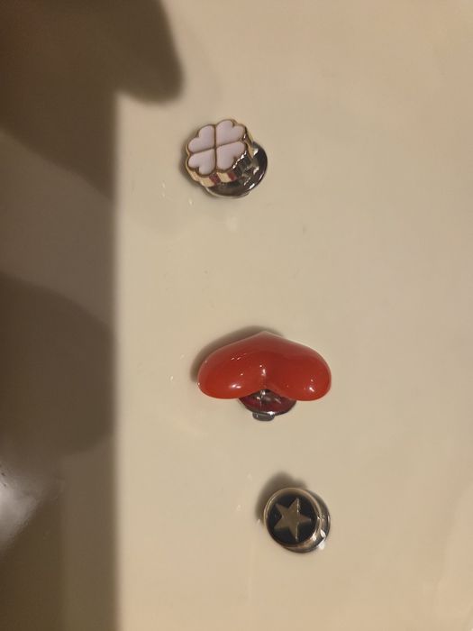 Zapinki: koniczyna, serduszko, gwiazdka