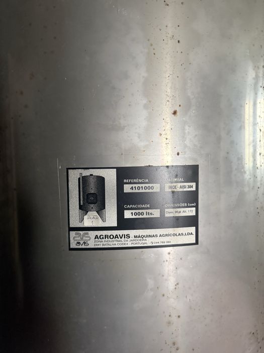 4 Cubas em inox 1000L