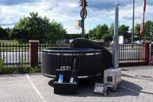 Balia bania hot tub jacuzzi ogrodowe całoroczne opalane drewnem masaż