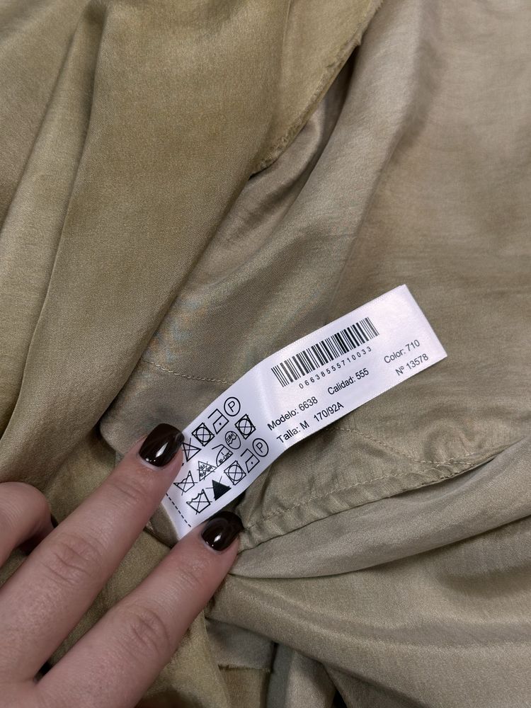 Розкішна шовкова сукня massimo dutti printed silk dress