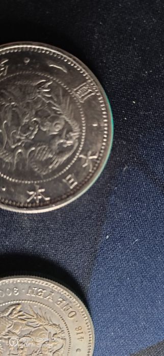 Coleção de moedas antigas, Yen, trade dollar, etc.