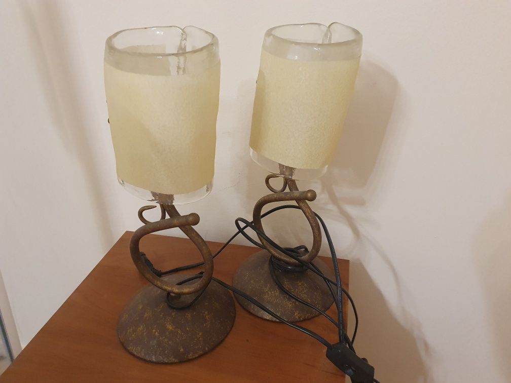 Lampa wisząca + dwie lampki stojące