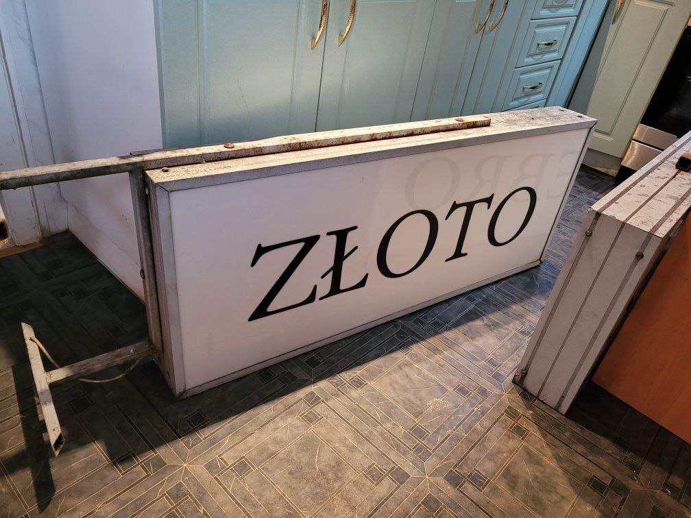 Baner/szyld złoto srebro podświetlany jubiler