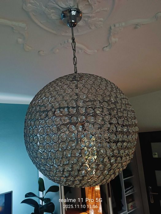 żyrandol kula krysztal