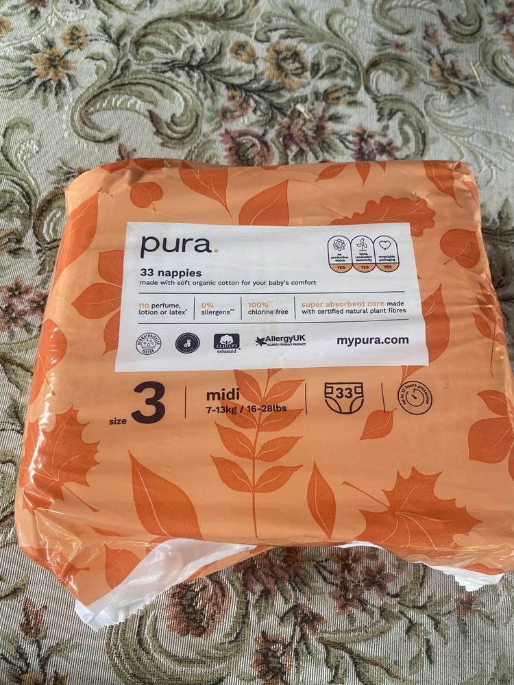 Підгузки pura 3 ( 33 шт в упаковці)