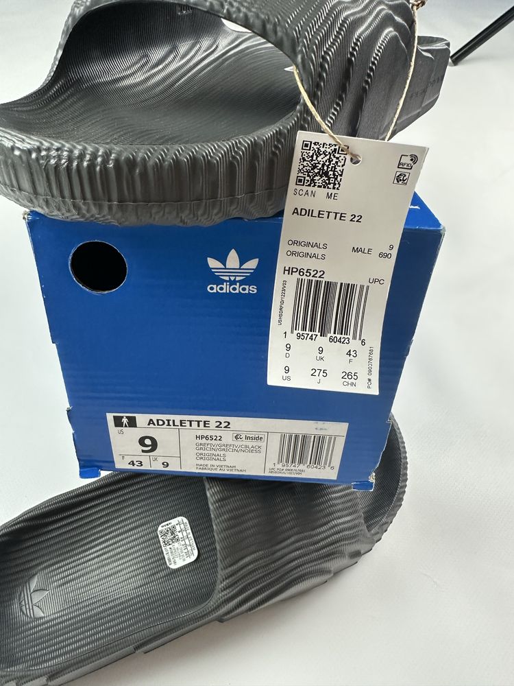 Тапочки Adidas Adilette 22 (42-46р)Оригінал/тапочки адідас