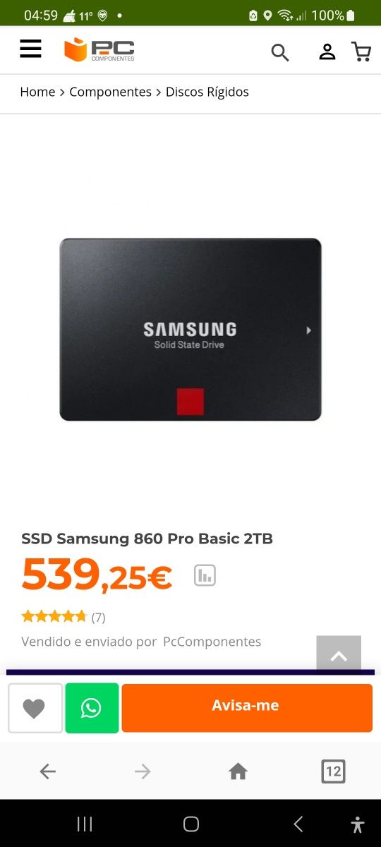 SSD SAMSUNG 860 PRO 2 Teras/ ssd samsung 970 pro 1 tera novas seladas