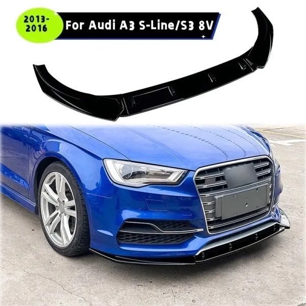 Губа на передний бампер AUDI A3 S3 накладка на бампер сплитер обвес