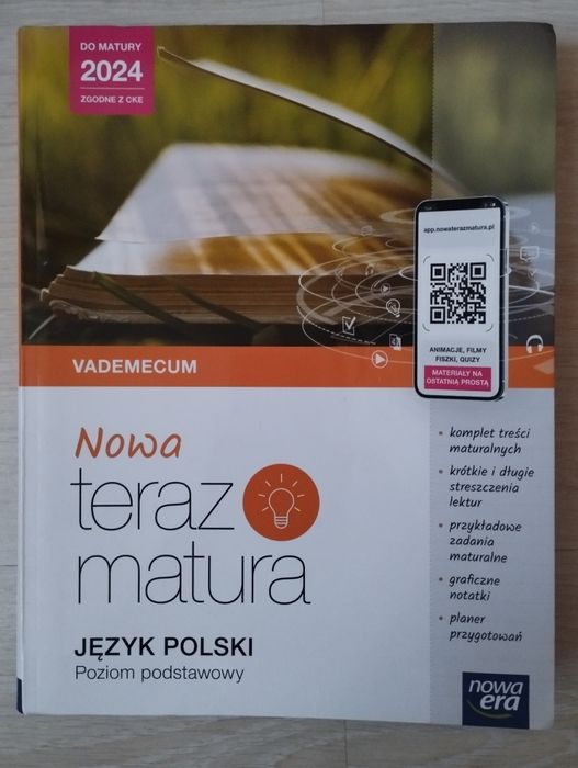 Nowa teraz matura VADEMECUM język polski poziom podstawowy 2024