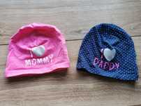 Czapeczki zestaw 2 sztuki 48/50 i love mommy daddy