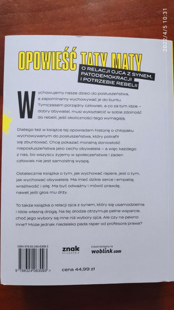 Książka " Jak wychować rapera" Marcin Matczak