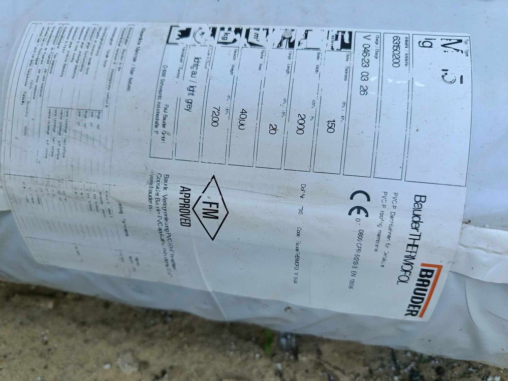 Membrana bauder Pvc thermofol 40m2 w rolce 800zl taniej