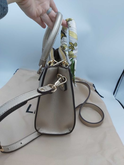 Torebka LIU JO beżowa kuferek torba koktajlowa nude jasna