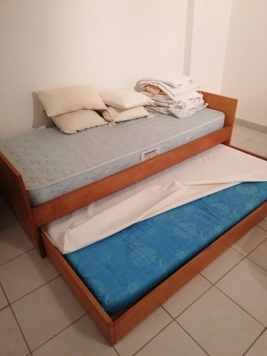 Cama Gavetão Vintage Madeira Maciça (1970) - 1.80x0.80 + 1 Colchão