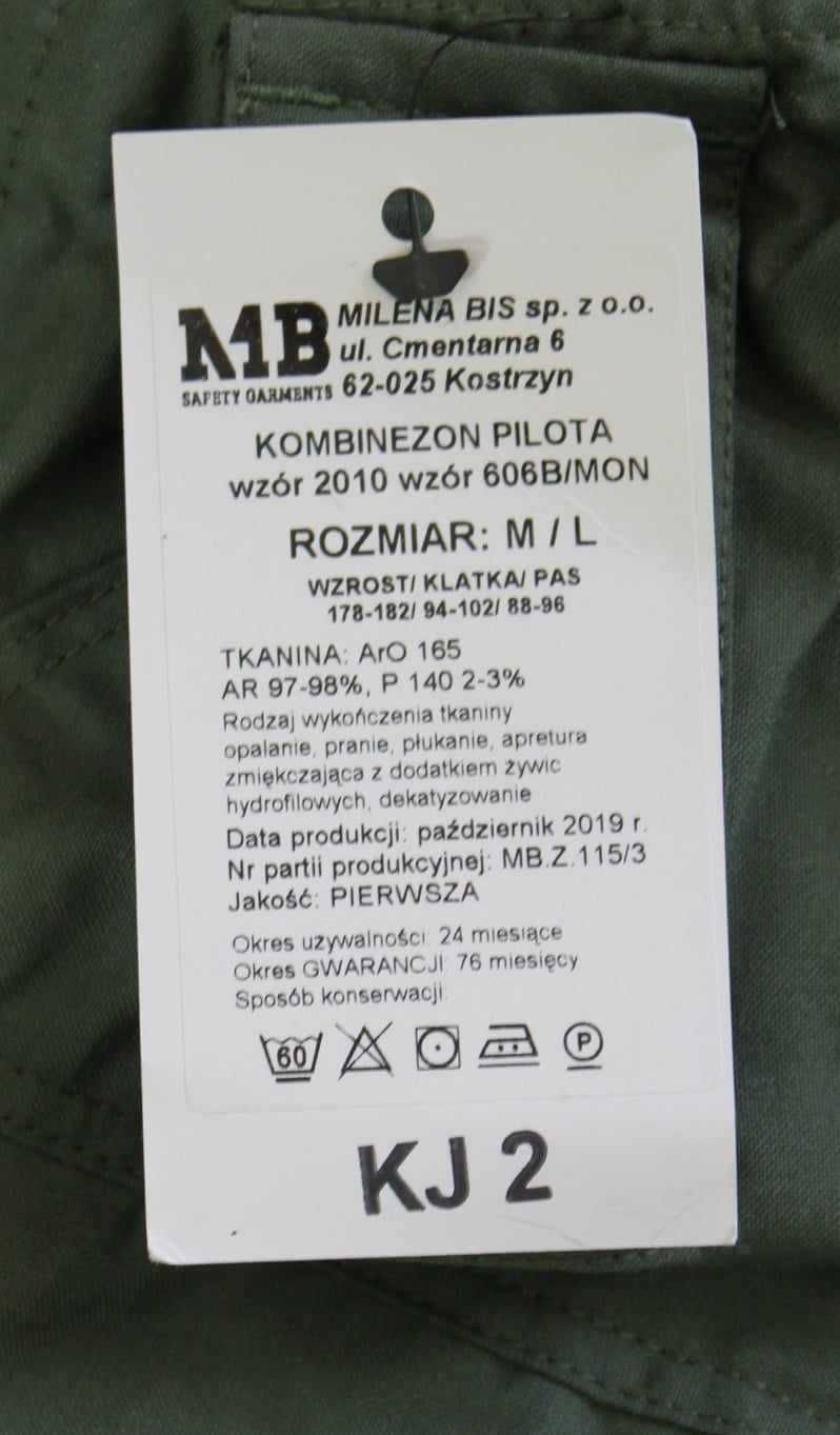 Kombinezon pilota Komplet