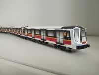 Model kartonowy  metro warszawskie Simens Inspiro warszawa skala 1:87