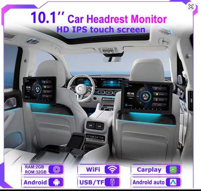 Monitor Auto 10,1" – Android, CarPlay e Bluetooth