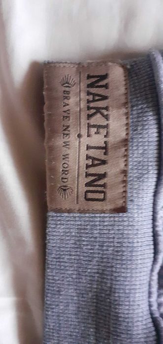 Толстовка Naketano Германия с кожаными лейбами вставками на молнии