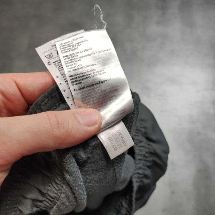 MĘSKIE Dresy Sportowe Adidas 3 Paski Ciemno Szare Suwak Spodnie Logo