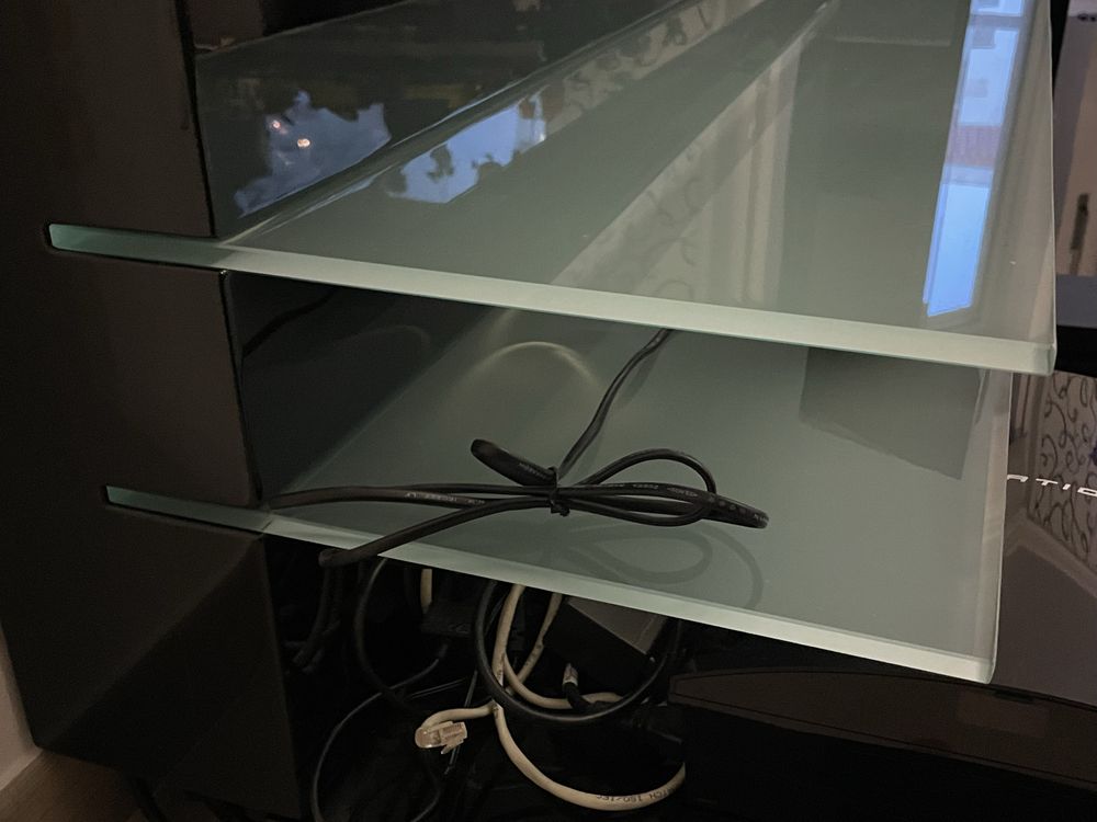 Móvel sala TV e Bar preto lacado alto brilho