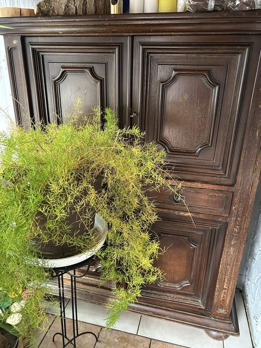 Klasyczna drewniana szafka / kredens – masywna, ciemny brąz