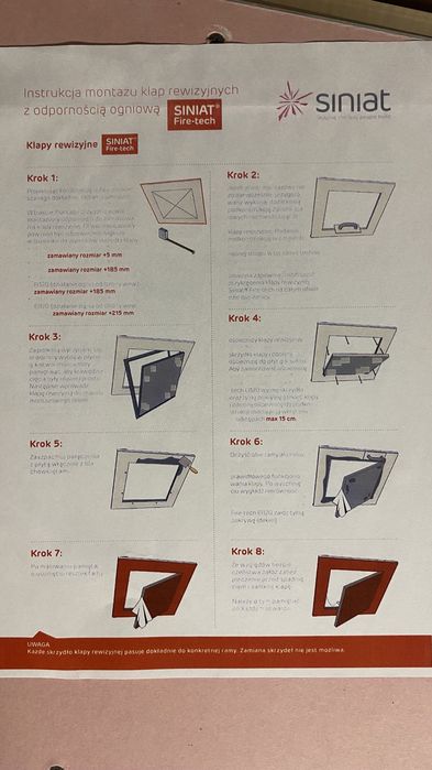 Klapa rewizyjna Fire-Tech EI 30 400/400/25mm SINIAT