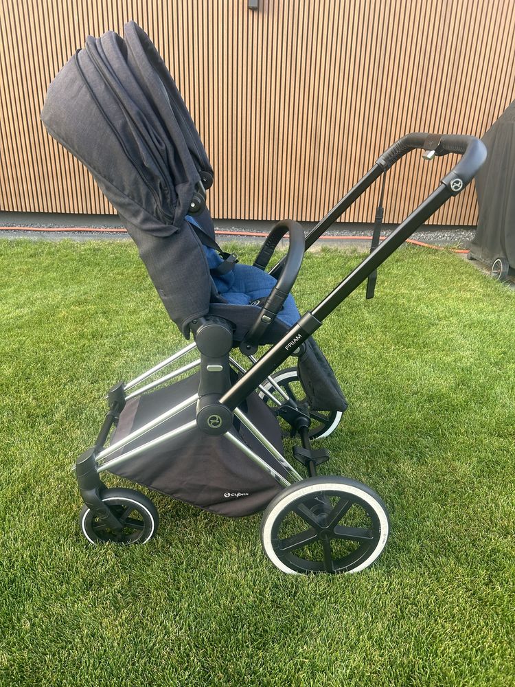 Wózek dzecięcy cybex piram z siedziskiem lux 2w1 granat