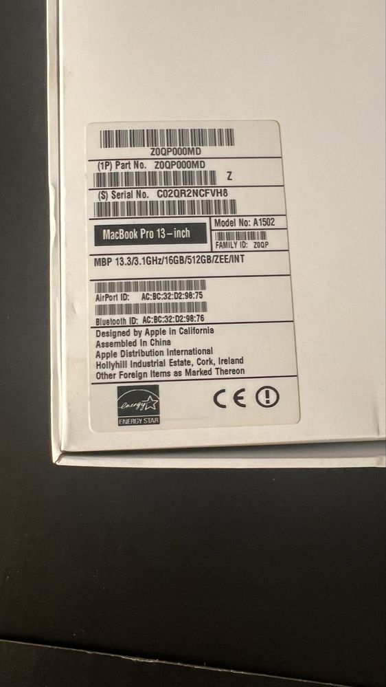 MacBook Pro Retina 13 Early 2015 i7/16GB/SSD