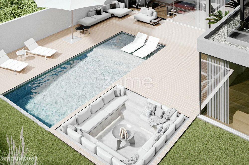 Moradia T4 - 4 frentes - piscina- vista mar-Praia da Memória
