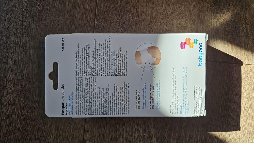 BABYONO majtki figi poporodowe jednorazowe 5 szt. Rozmiar L