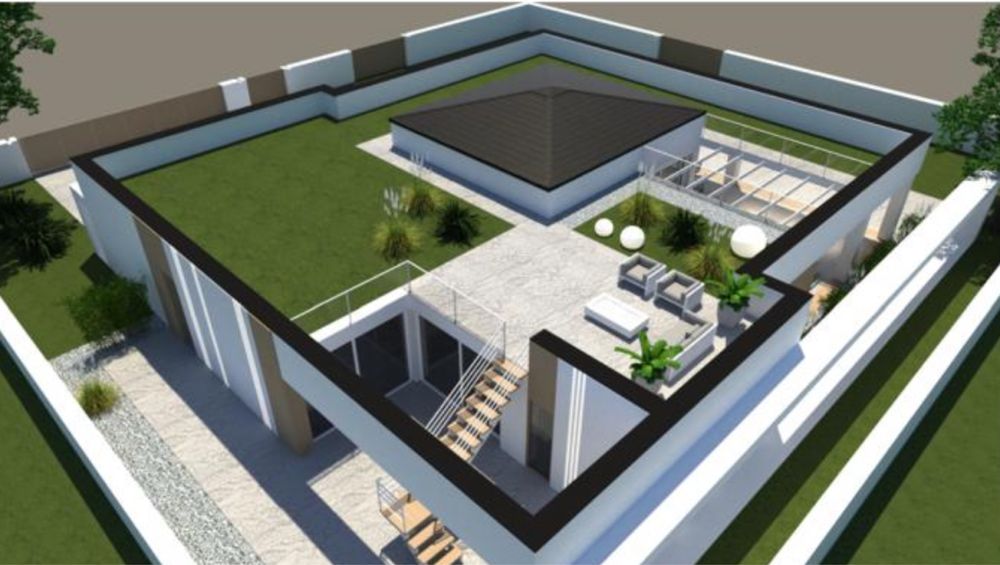 Piekny Dom 340 m2 + Dzialka 1340 m2 Stan Surowy  Otwarty