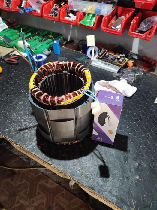 Перемотка ремонт статора бензогенератора