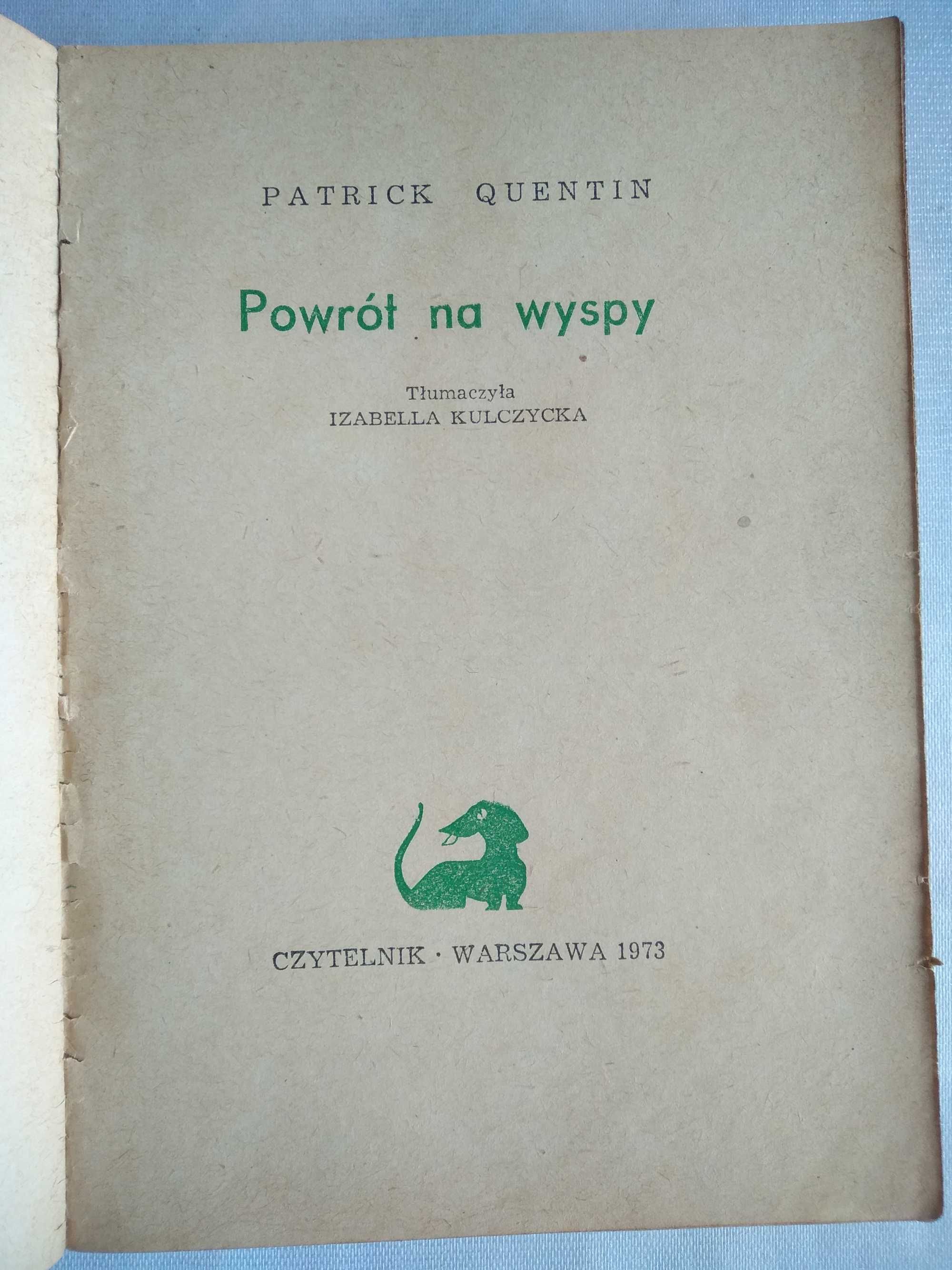 "Powrót na wyspy" Patrick Quentin