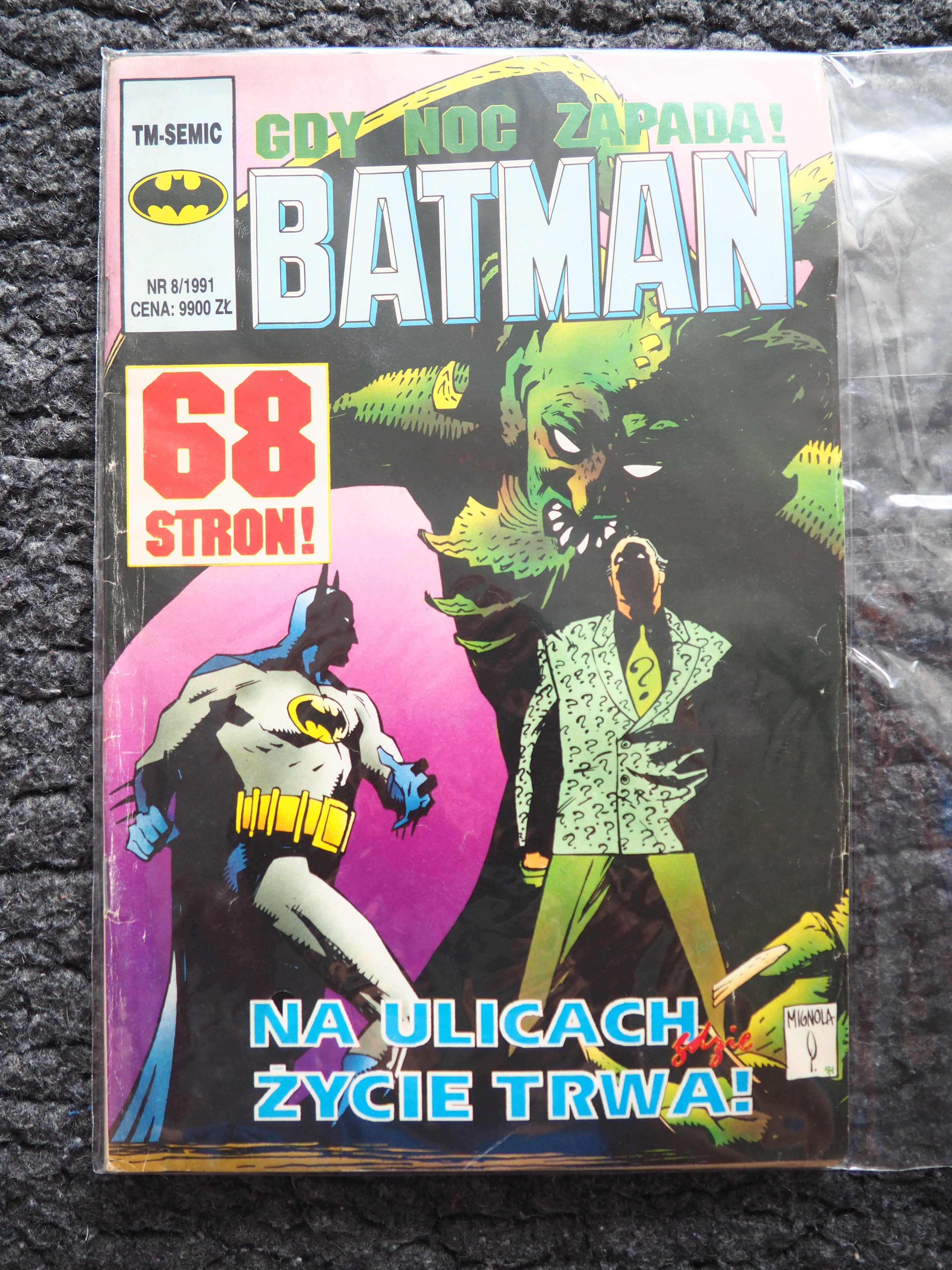 Komiks TM-Semic, Batman, 8 1991, stan bdb