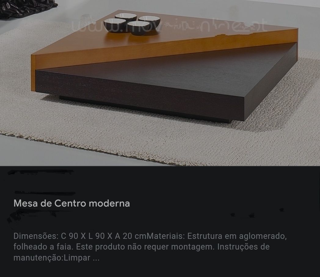 Mesa de centro moderna